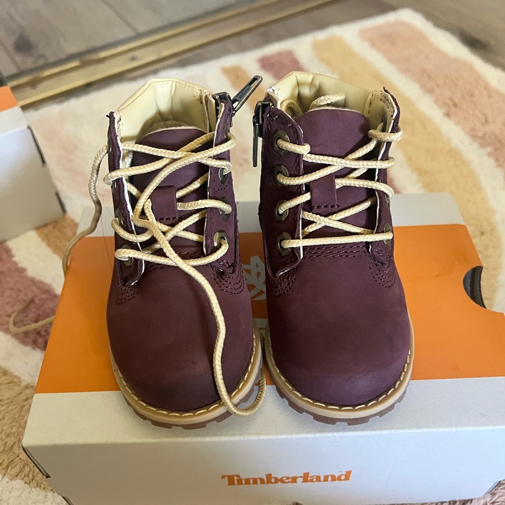 Burgundy Suede Children’s timberland boots